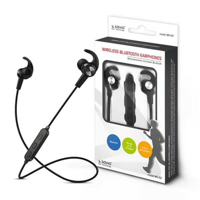 Căști Bluetooth Sportive Savio WE-02 Negru