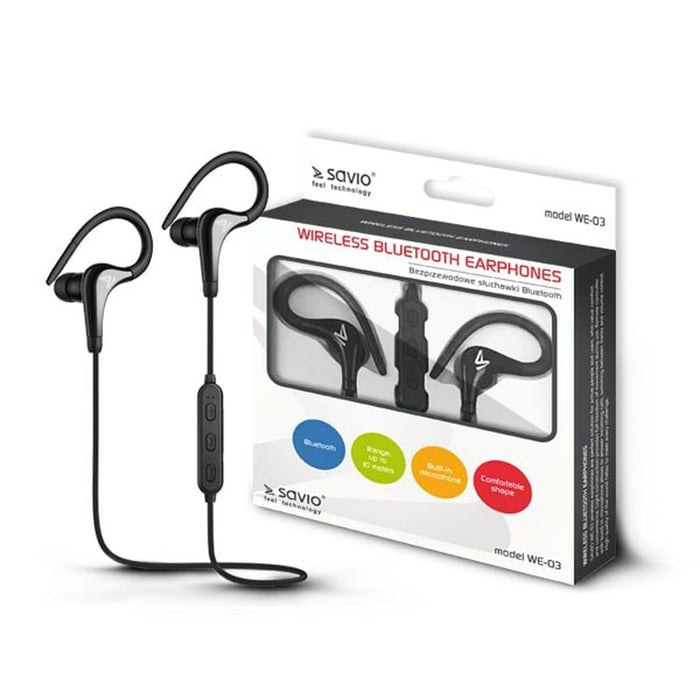 Căști Bluetooth Sportive Savio WE-03 Negru