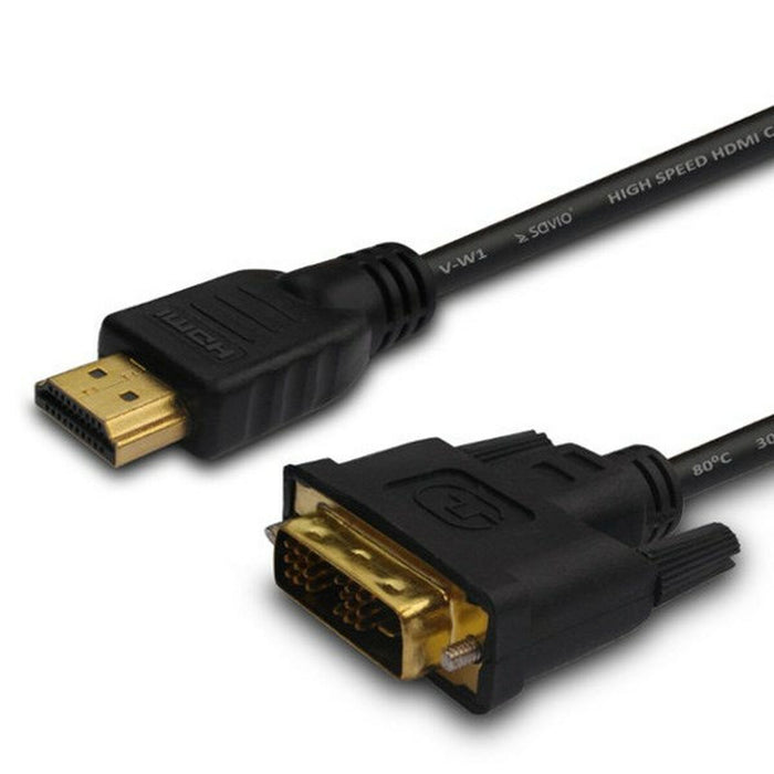 Cablu HDMI la DVI Savio cl-139 Negru 1,8 m
