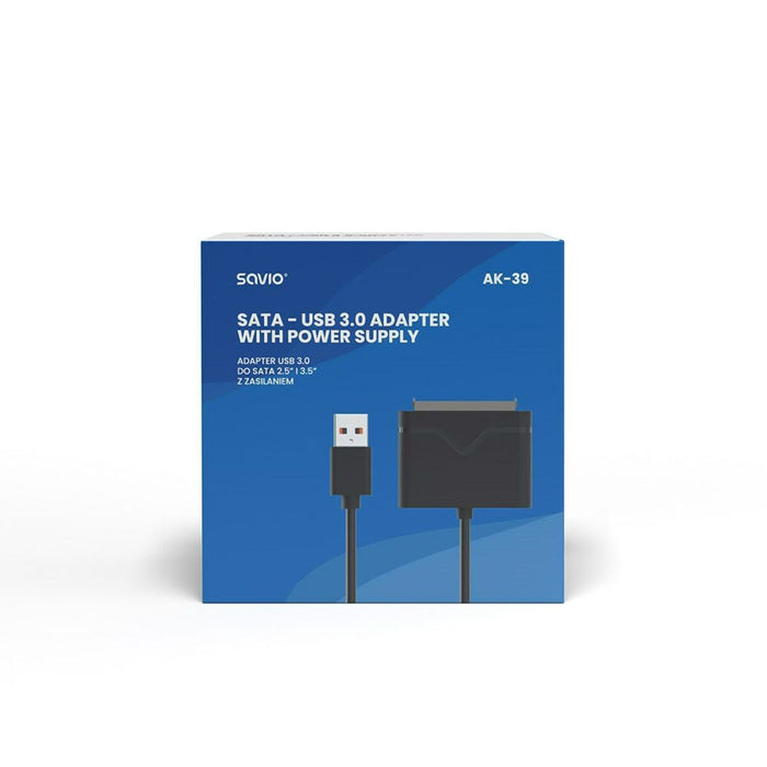 Cablu USB SATA III Savio AK-39 Negru 50 cm