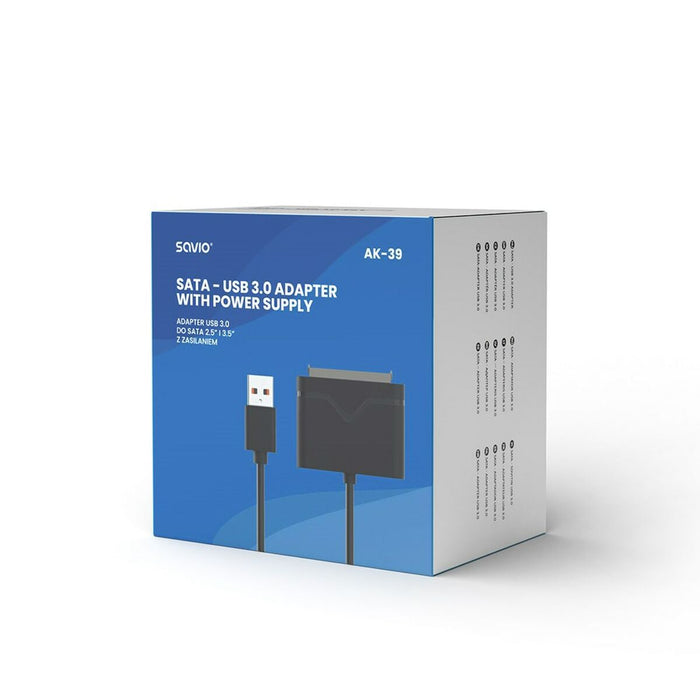 Cablu USB SATA III Savio AK-39 Negru 50 cm
