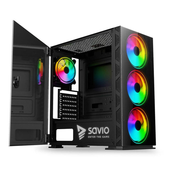 Unitate Semi-tower ATX Savio SAVGC-PRIMEX1 Negru