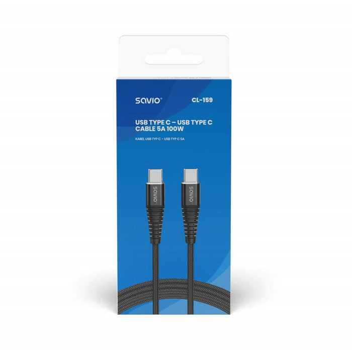 Cablu USB C Savio CL-159 Negru 1 m
