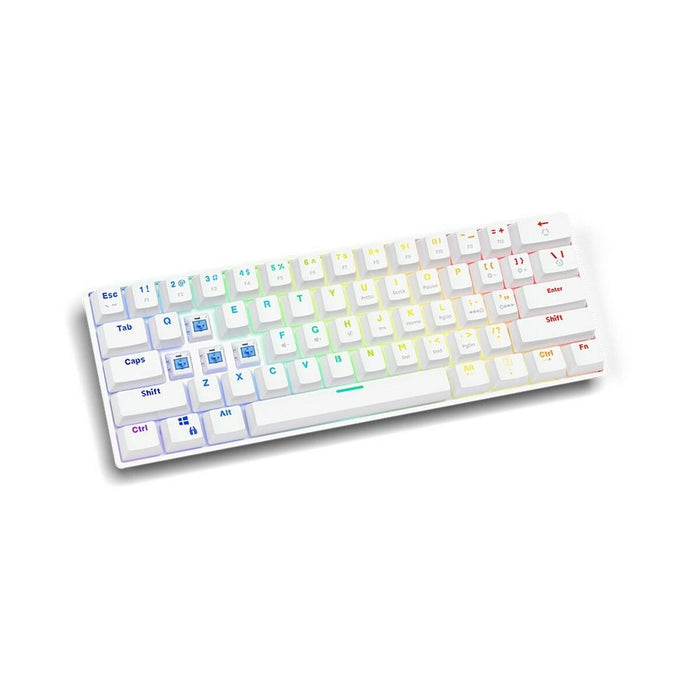 Tastatură Savio Whiteout Alb Multicolor Engleză QWERTY