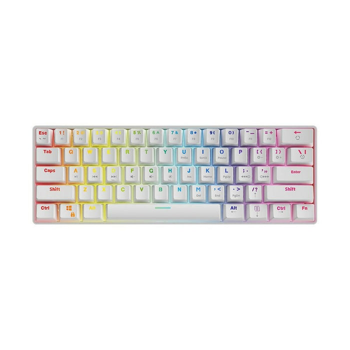 Tastatură Savio Whiteout Alb Multicolor Engleză QWERTY