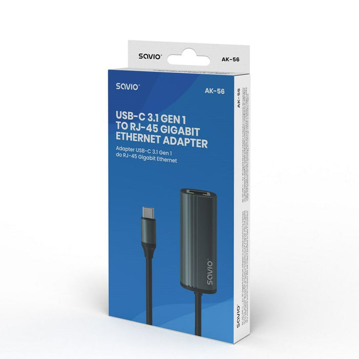 Adaptor USB-C la Ethernet Savio AK-56