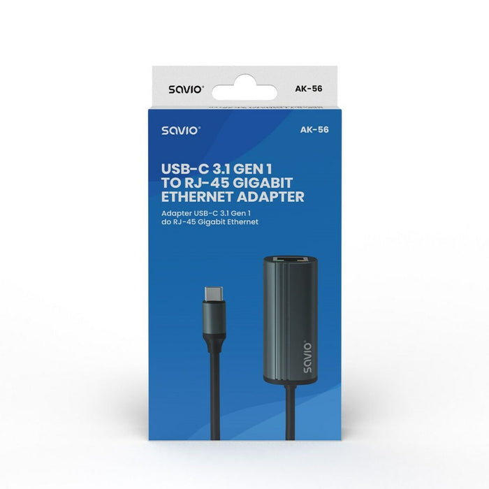 Adaptor USB-C la Ethernet Savio AK-56
