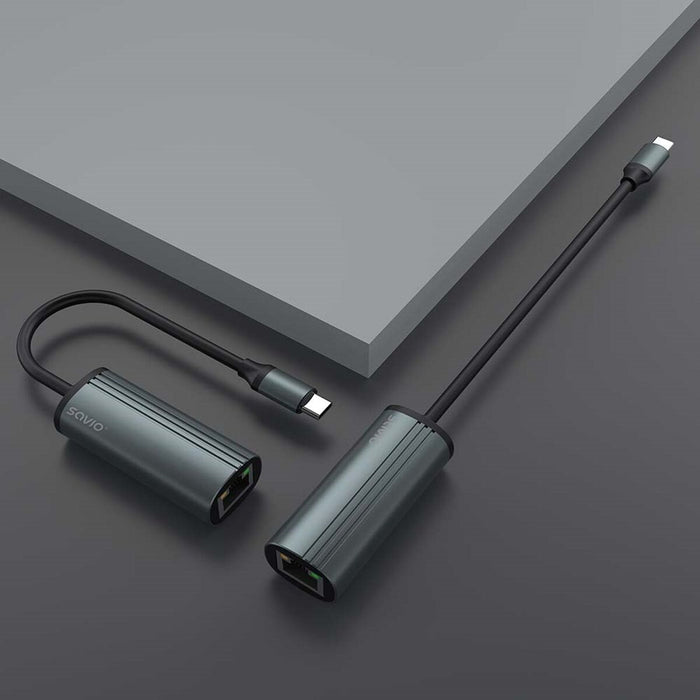 Adaptor USB-C la Ethernet Savio AK-56