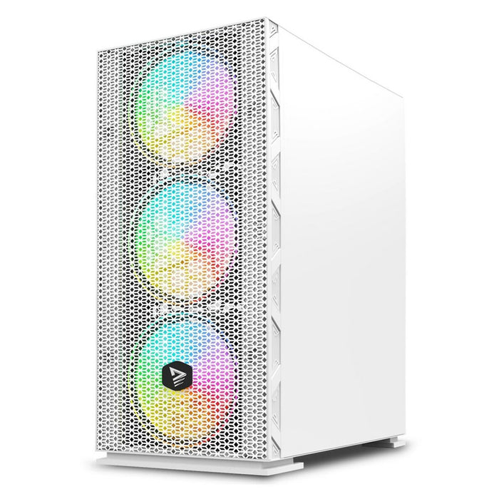 Unitate Semi-tower ATX Savio RAPTOR WHITE X1 Negru Multicolor
