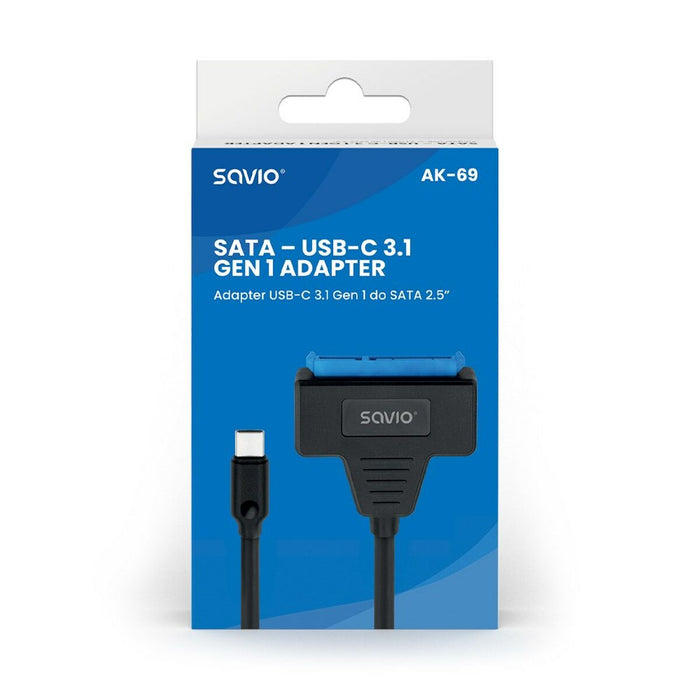 Adaptor USB la SATA pentru Hard Disk Savio AK-69 25 cm