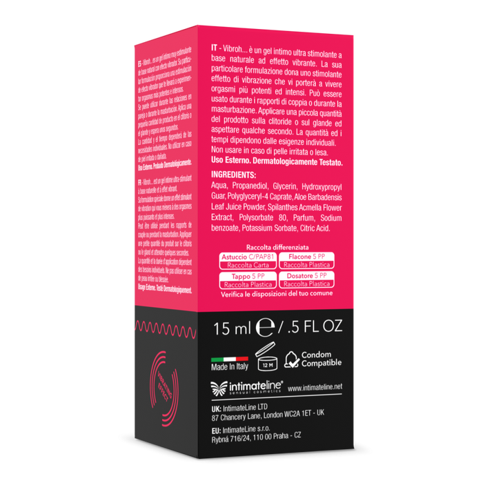 Gel intim stimulant, IntimateLine Vibroh, 15 ml