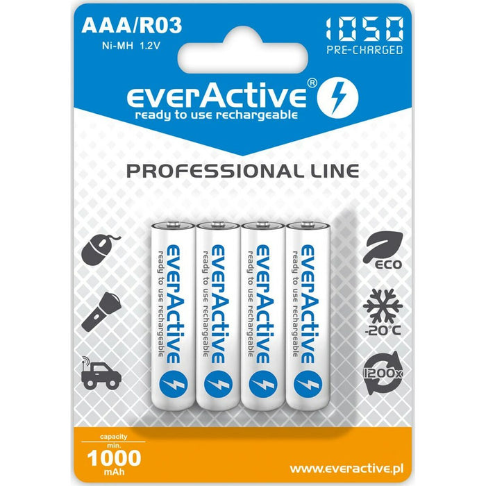Baterii Reîncărcabile EverActive EVHRL03-1050 1,2 V AAA