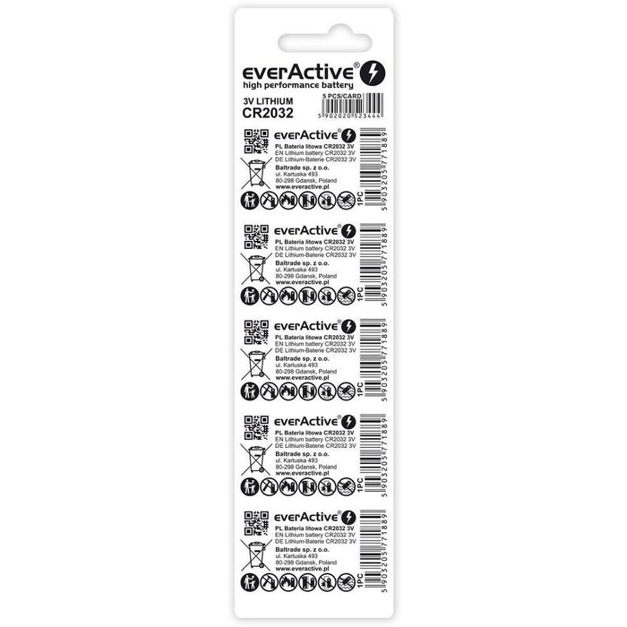Baterii EverActive CR2032 (5 Unități)