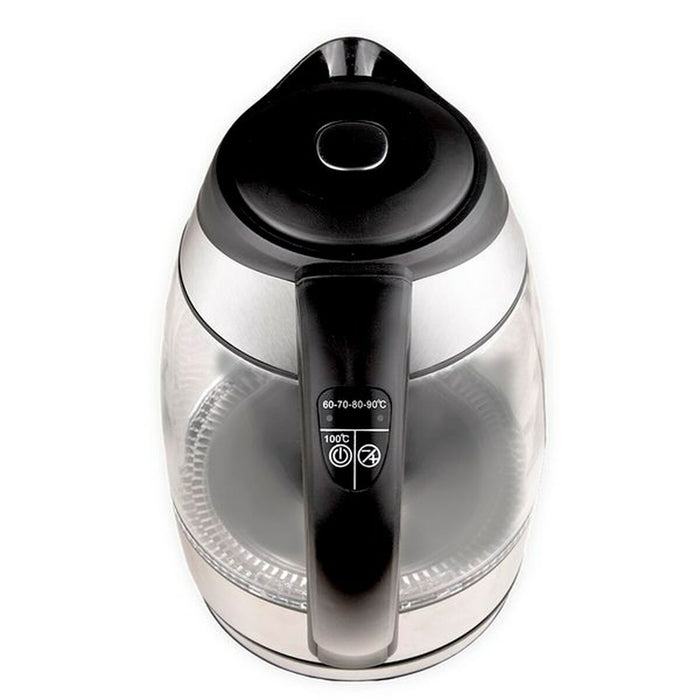 Fierbător Łucznik WK-2020 Negru Sticlă Oțel inoxidabil Plastic 2200 W 1,8 L