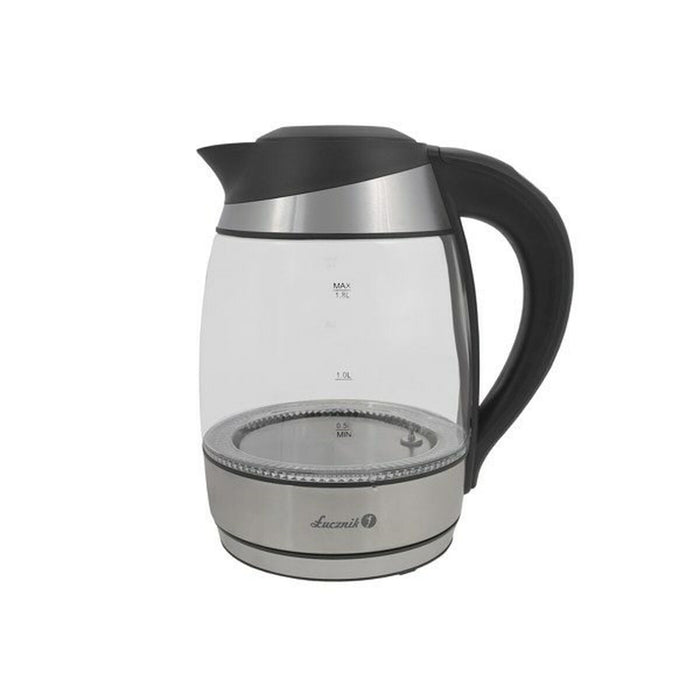 Fierbător Łucznik WK-2020 Negru Sticlă Oțel inoxidabil Plastic 2200 W 1,8 L