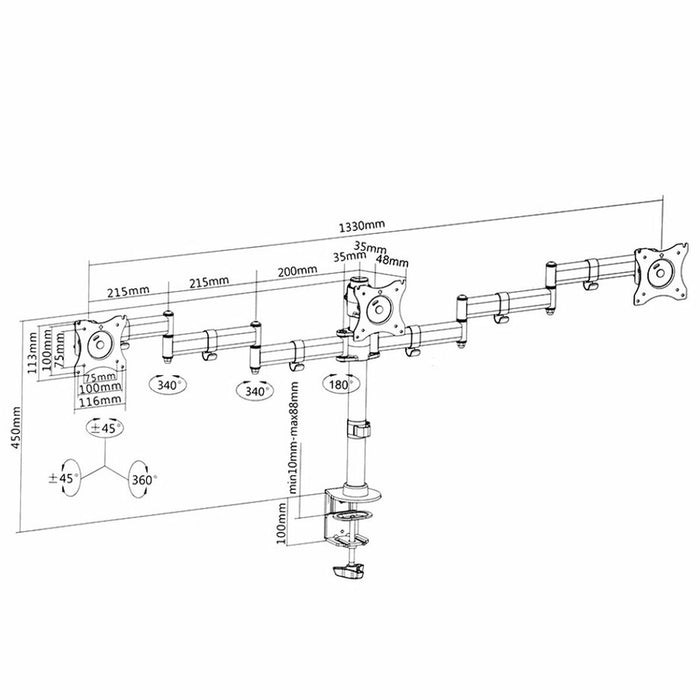 Suport de Masă pentru Ecran MacLean MC-691 27"
