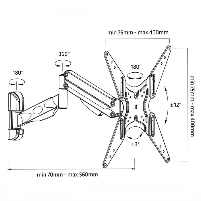 Suport TV MacLean MC-784 55" 23" 21 kg