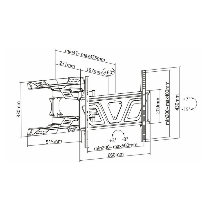 Suport TV MacLean MC-832 37" 80" 45 kg