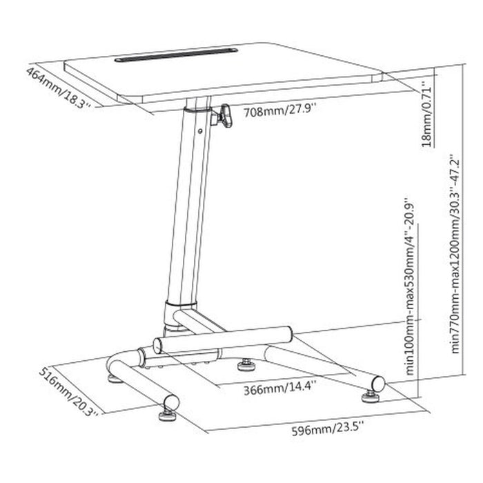 Birou MacLean MC-849 Alb 70,8 x 77 x 46,4 cm