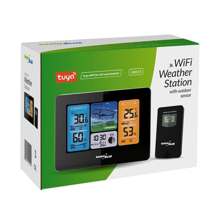 Stație Meteorologică Multifuncțională Greenblue GB215 Alb Negru Gri
