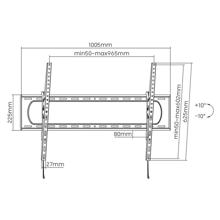 Suport de Masă pentru Ecran MacLean MC-750N 120" 60"