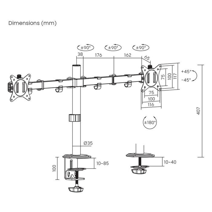 Suport de Masă pentru Ecran MacLean MC-754N 17" 32"