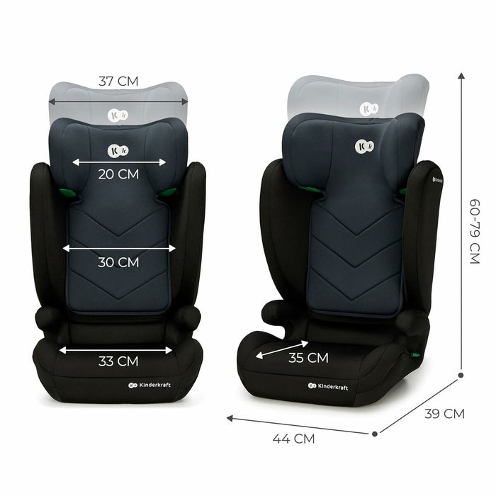 Scaun Auto Kinderkraft I-SPARK i-Size 100-150 cm Negru