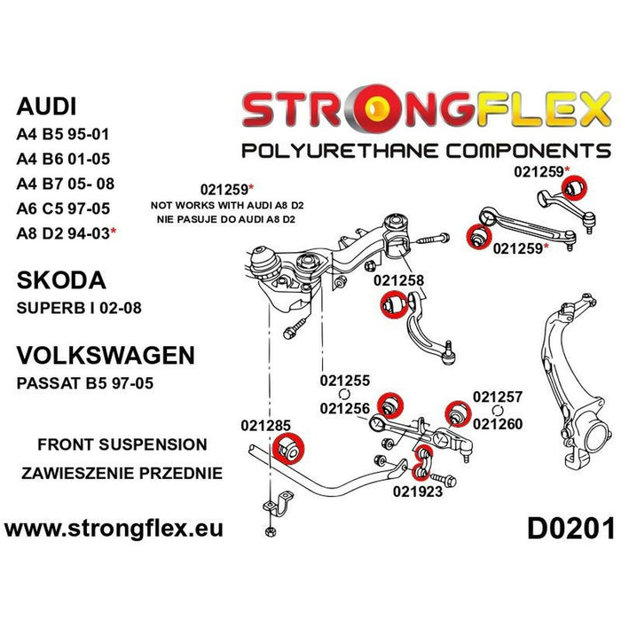 Silentblock Strongflex STF021260AX2 Inferior Delantera 2 Piese