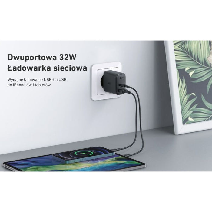 Încărcător de Perete Aukey PA-F3S Negru 33 W