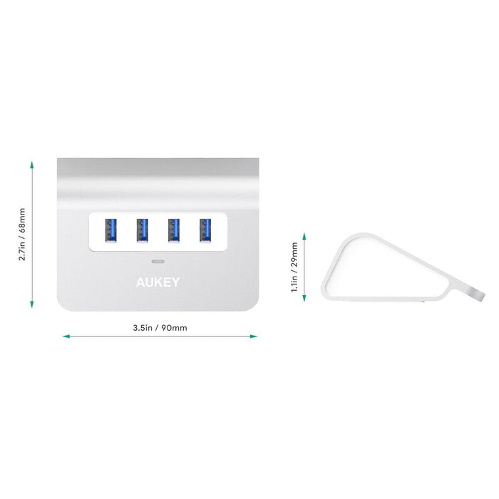 Hub USB Aukey CB-H5 Aluminiu