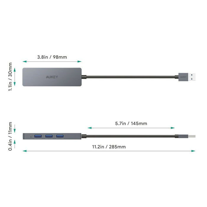 Hub USB Aukey CB-H36 Aluminiu