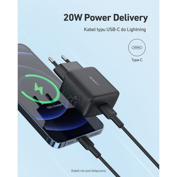 Încărcător de Perete Aukey PA-R1 Black Negru 20 W