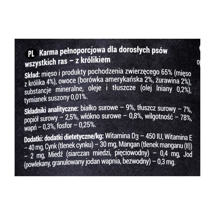 Hrană umedă Dolina Noteci Rafi Afine Iepure 400 g