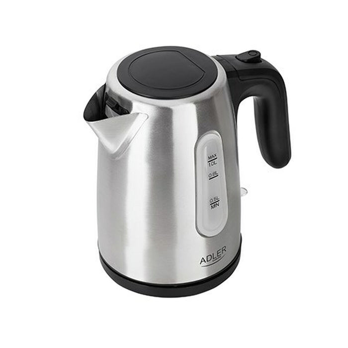 Fierbător Adler AD 1273 Negru Argintiu Riešutinė Oțel inoxidabil 1200 W 1 L