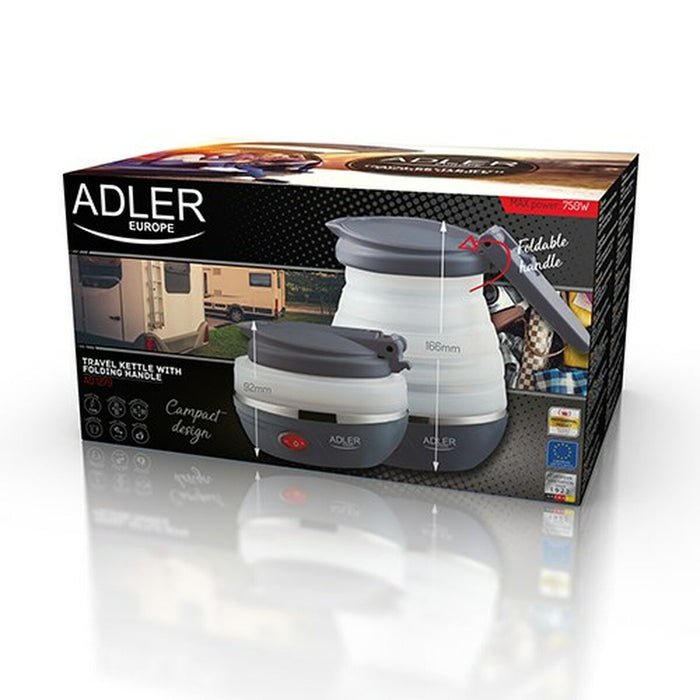Fierbător Adler AD 1279 Alb Negru Plastic 750 W 0,6 L