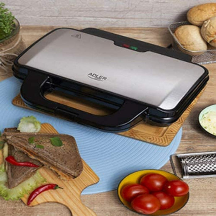 Aparat pentru Sandvișuri Adler AD 3043 Negru Multicolor 1300 W