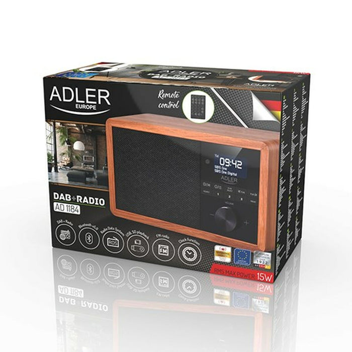Radio Adler AD 1184 Negru Lemn