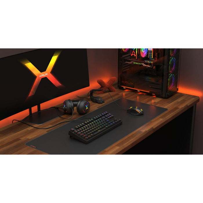 Tastatură Krux Atax PRO RGB Negru Engleză EEUU Maro QWERTY Qwerty US