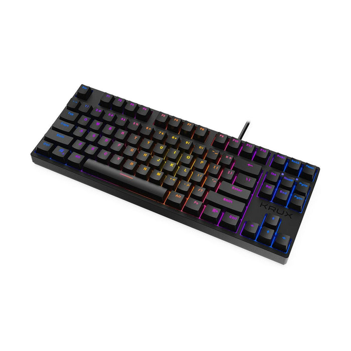 Tastatură Krux Atax PRO RGB Negru Engleză EEUU Maro QWERTY Qwerty US