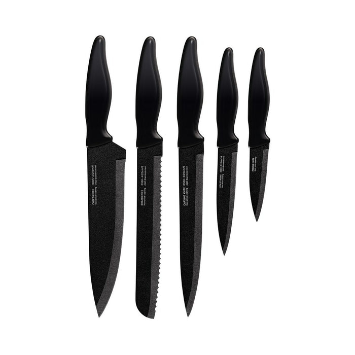 Set de Tacâmuri Smile SNS-4 Negru Gri Lemn Oțel inoxidabil 5 Piese