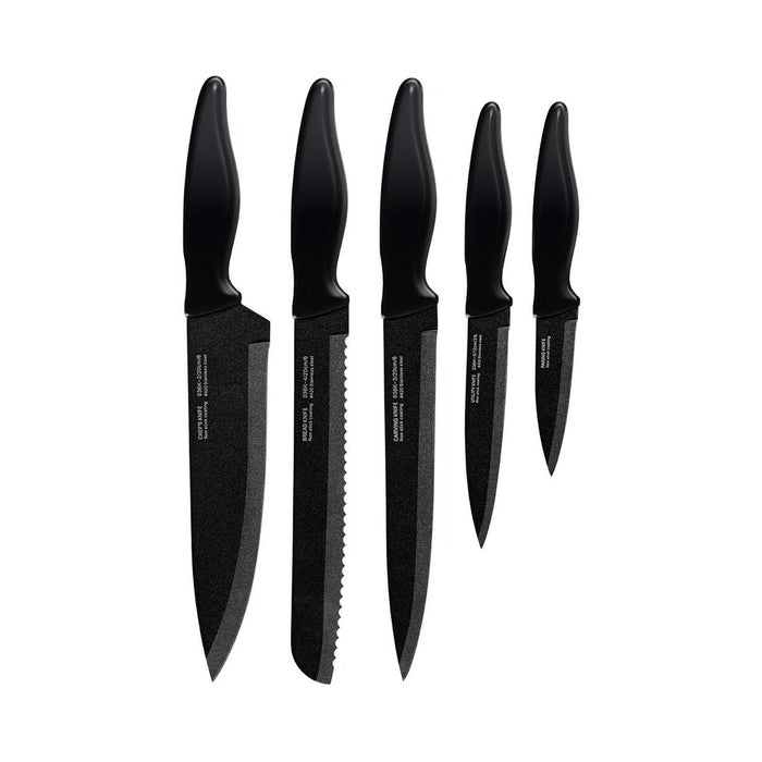 Set de Tacâmuri Smile SNS-4 Negru Gri Lemn Oțel inoxidabil 5 Piese