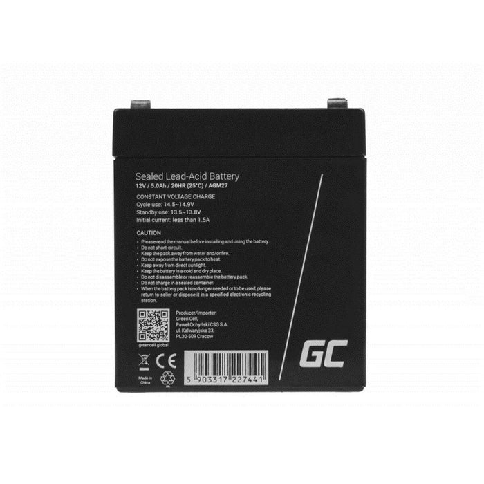 Baterie pentru Sistem de Alimentare Neîntreruptă Green Cell AGM27 5 Ah 12 V