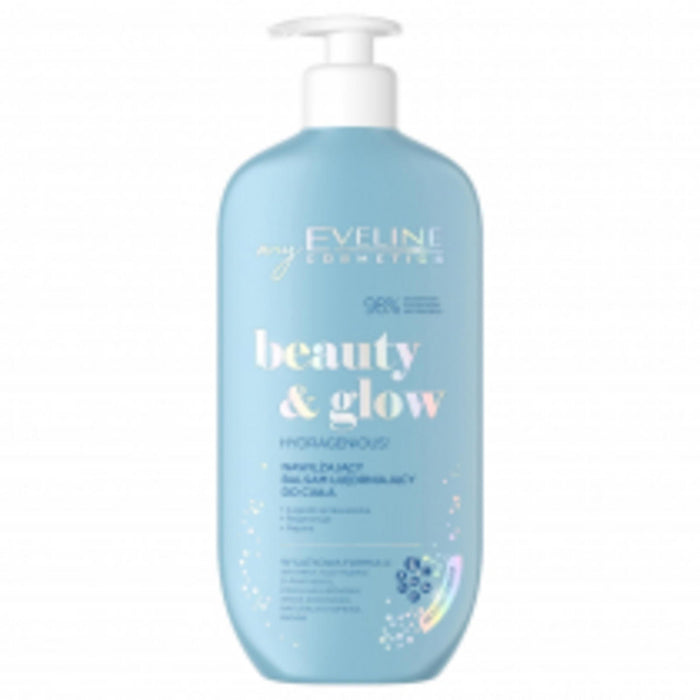 Loțiune de corp Eveline Cosmetics Beauty & Glow, hidratantă, cu efect de fermitate, vegană, 350 ml