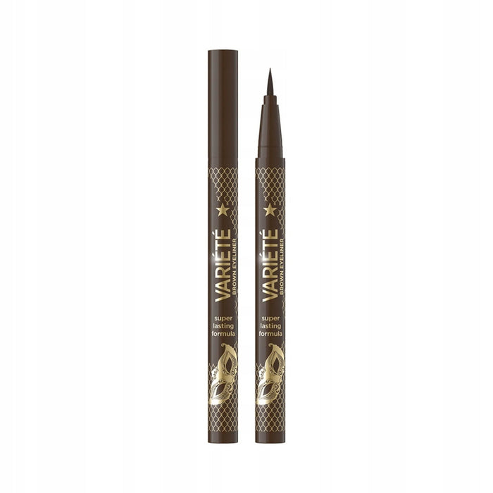 Tuș de ochi lichid Eveline Cosmetics Variete, aplicare precisă, nuanța 02 Maro, 4 ml
