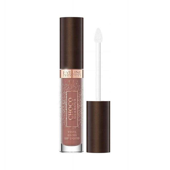 Luciu de buze Eveline Cosmetics Choco Glamour, nuanța 01 Ruby Chocolate, 4.5 ml