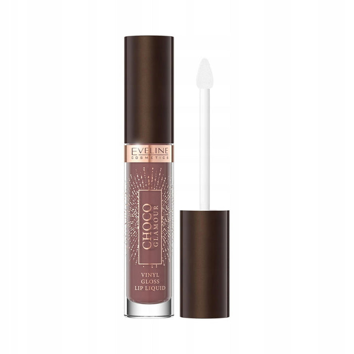 Luciu de buze Eveline Cosmetics Choco Glamour, nuanța 02 Deep Cherry Chocolate, 4,5 ml
