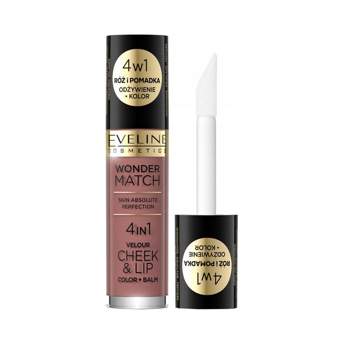 Balsam pentru buze și obraji Eveline Cosmetics Wonder Match 4in1, nuanța 05, 4,5 ml