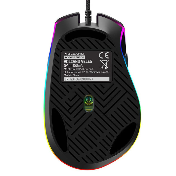 Mouse Modecom M-MC-VELES-100 Negru Multicolor 12800 DPI