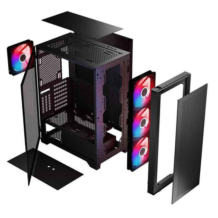 Unitate Semi-tower ATX Modecom AT-MISTRAL-MG-10-00ARGB-0002 Negru