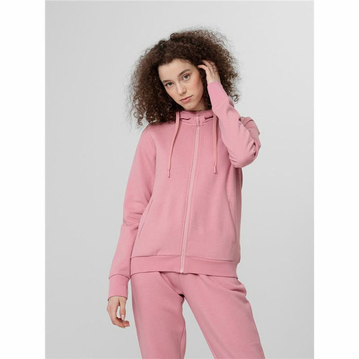 Hanorac cu Glugă Femei 4F Zip Up Roz